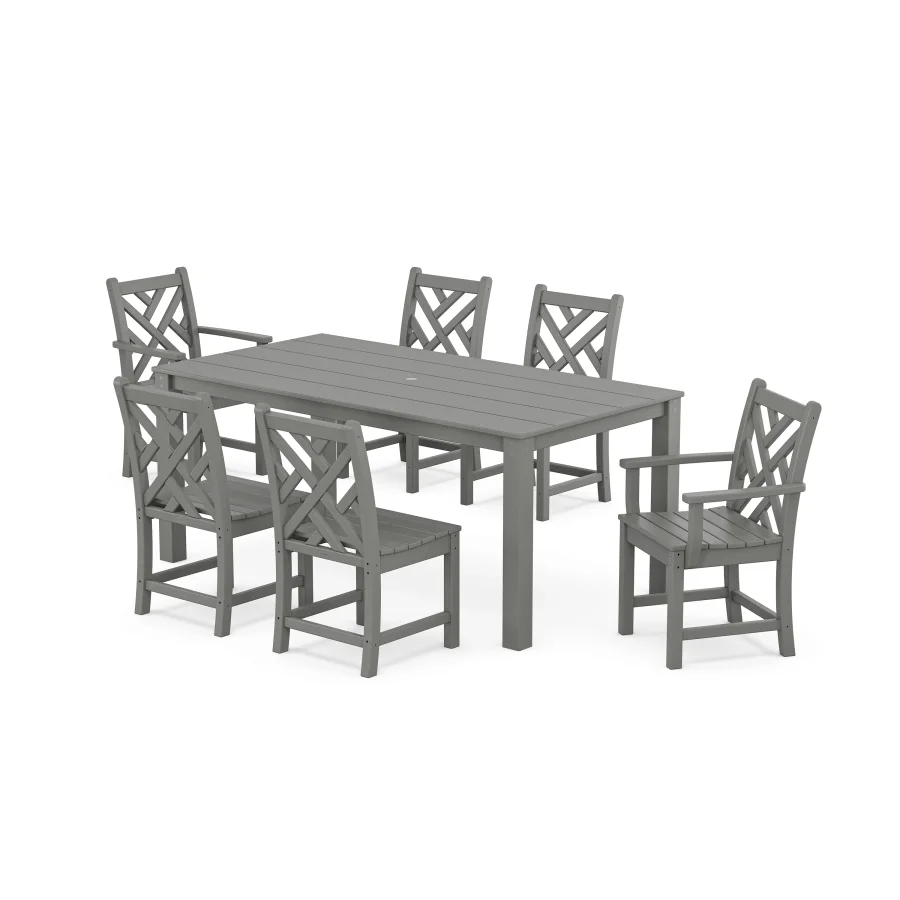 POLYWOOD Chippendale 7-Piece Parsons Dining Set