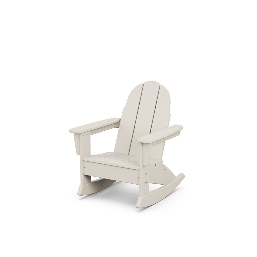 POLYWOOD Kids Vineyard Adirondack Rocking Chair in Sand