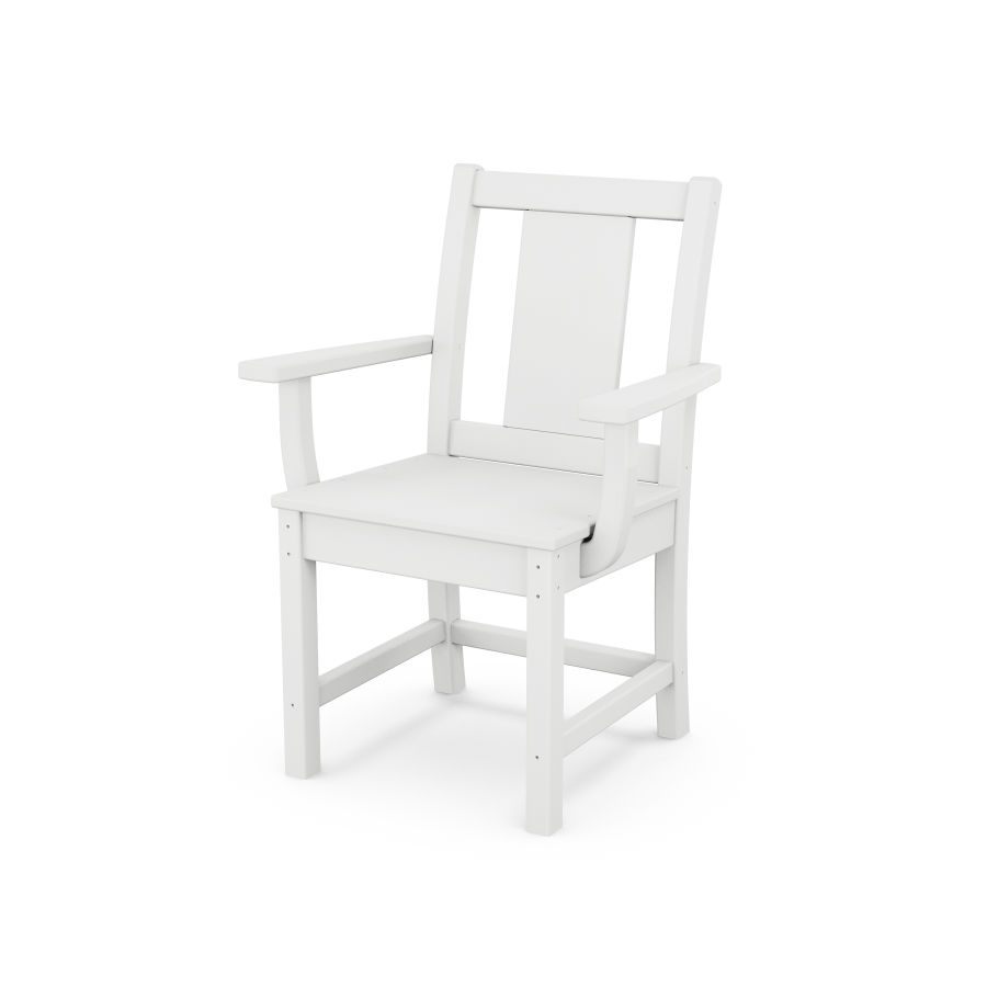 POLYWOOD Prairie Dining Arm Chair in White