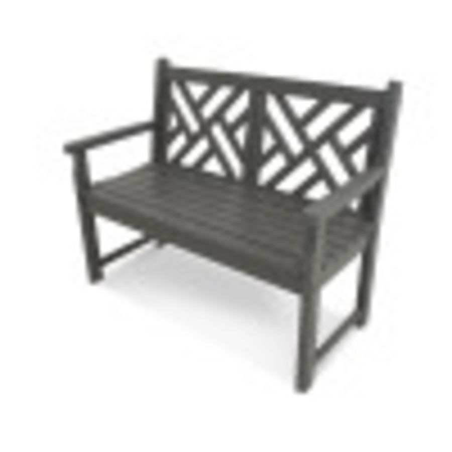 POLYWOOD Chippendale 48" Bench in Slate Grey