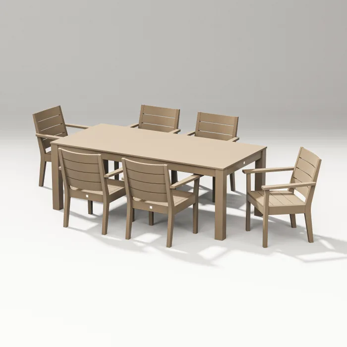 POLYWOOD Latitude 7-Piece Arm Chair Dining Set - Parsons 84