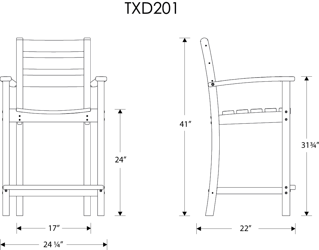 Thumbnail for Monterey Bay Counter Arm Chair