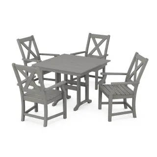 POLYWOOD Braxton 5-Piece Farmhouse Dining Set