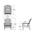 Thumbnail for Nautical Grand Upright Adirondack Chair