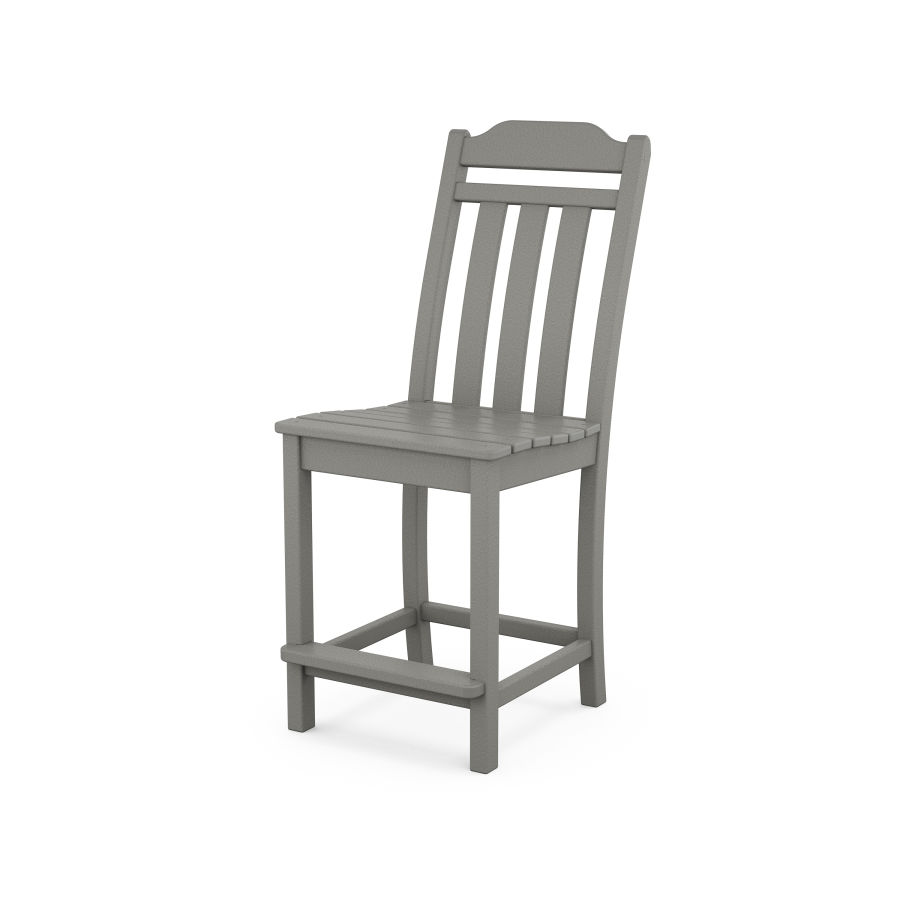 POLYWOOD Country Living Counter Side Chair in Slate Grey