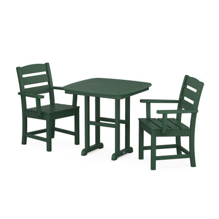 Lakeside 3-Piece Dining Set in Green