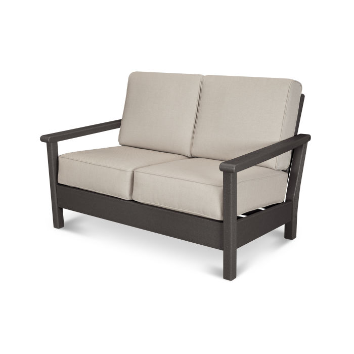 Harbour Deep Seating Settee in Vintage Finish