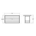 Thumbnail for EDGE 40" x 78" Bar Table
