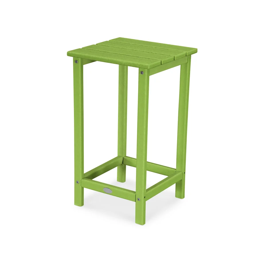 POLYWOOD Long Island 26" Counter Side Table in Lime