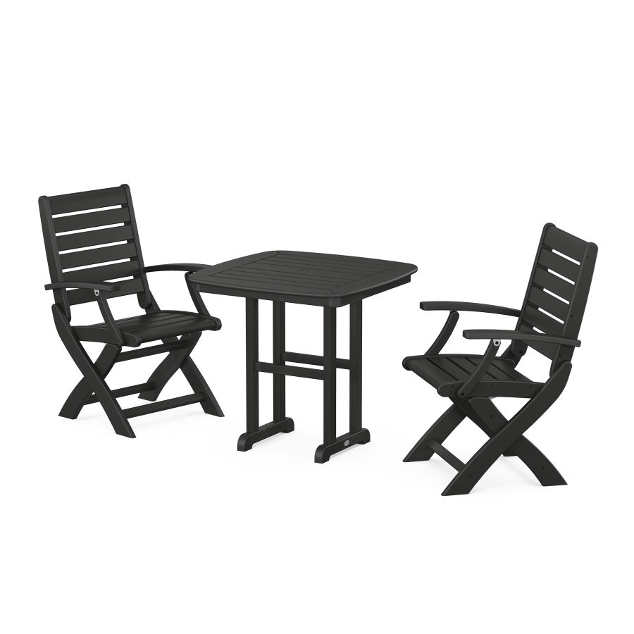 POLYWOOD Signature 3-Piece Dining Set in Black