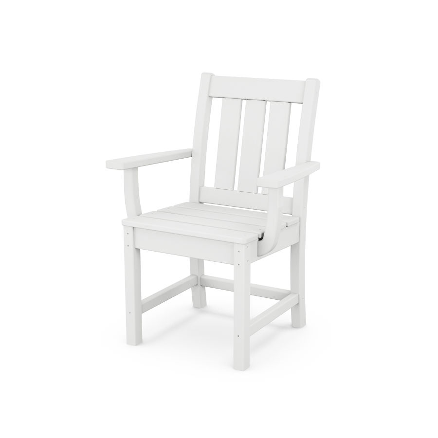 POLYWOOD Oxford Dining Arm Chair in White