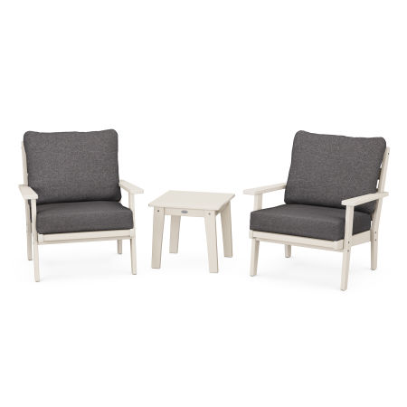 Grant Park 3-Piece Deep Seating Set in Sand / Ash Charcoal