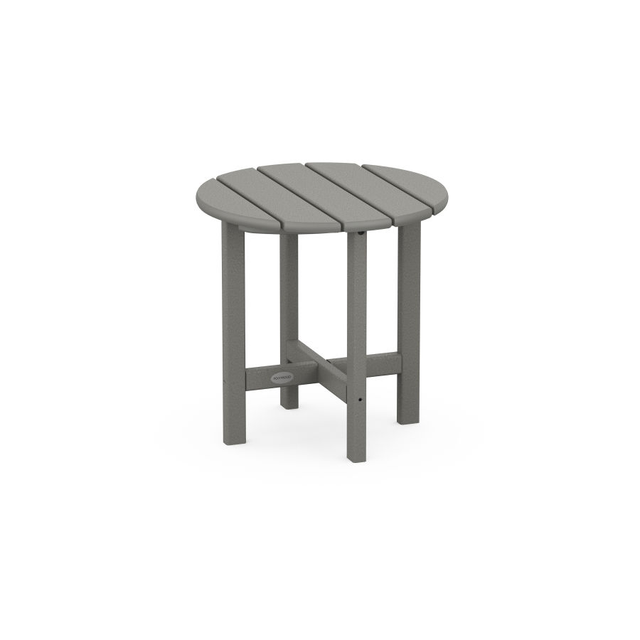 POLYWOOD Round 18" Side Table in Slate Grey
