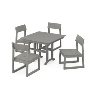 POLYWOOD EDGE Side Chair 5-Piece Farmhouse Dining Set