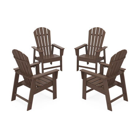 4-Piece South Beach Casual Chair Conversation Set in Mahogany