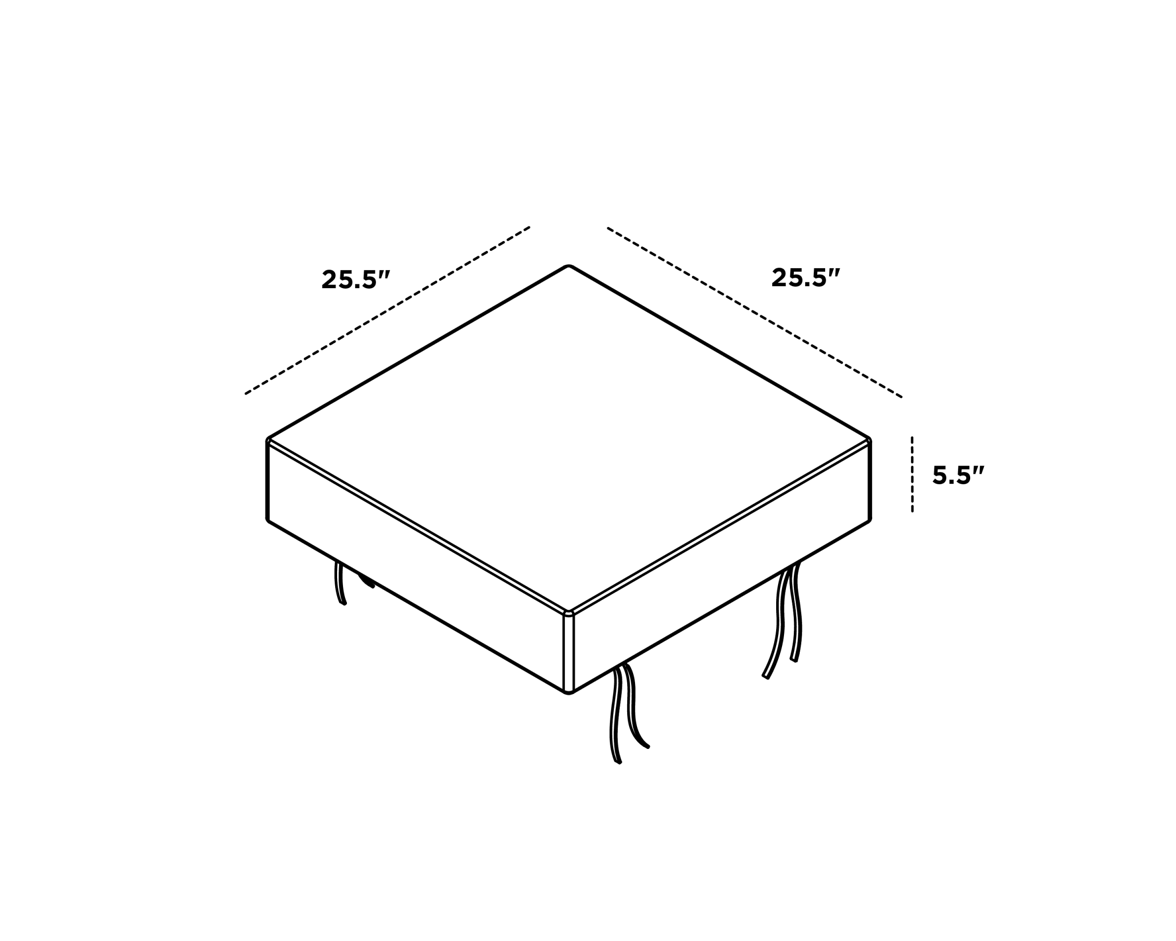 Dimensions for Modular Ottoman Cushion