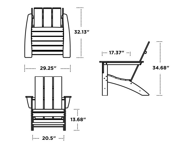 Modern Poly Adirondack Chair Dimensions