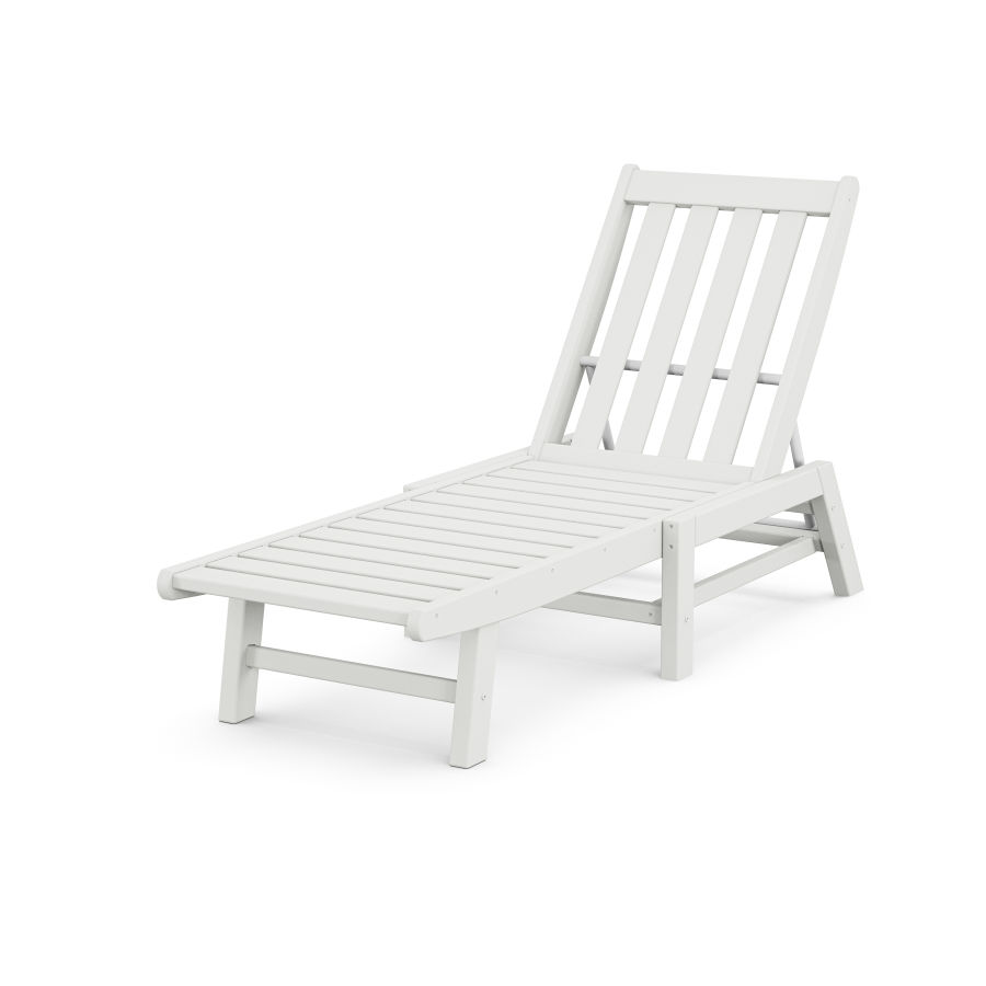 POLYWOOD Vineyard Chaise in White