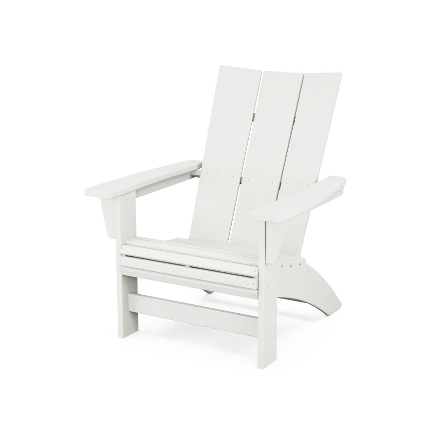 POLYWOOD Modern Grand Adirondack Chair in Vintage White
