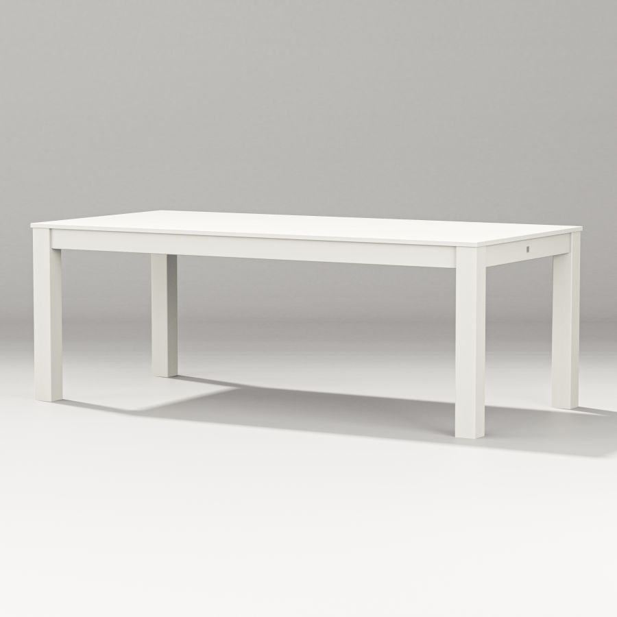 POLYWOOD 84" Parsons Dining Table in Vintage White