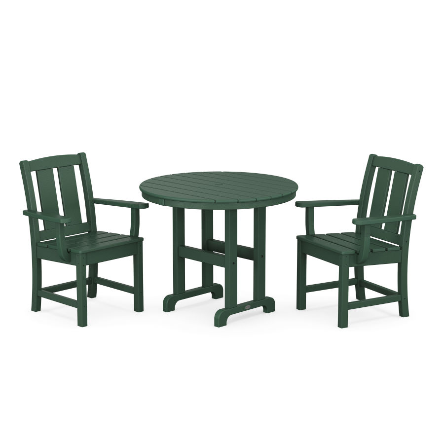POLYWOOD Mission 3-Piece Farmhouse Dining Set in Green