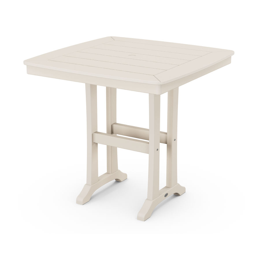 POLYWOOD Nautical Trestle 37" Counter Table in Sand