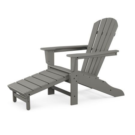 POLYWOOD Palm Coast Ultimate Adirondack with Hideaway Ottoman