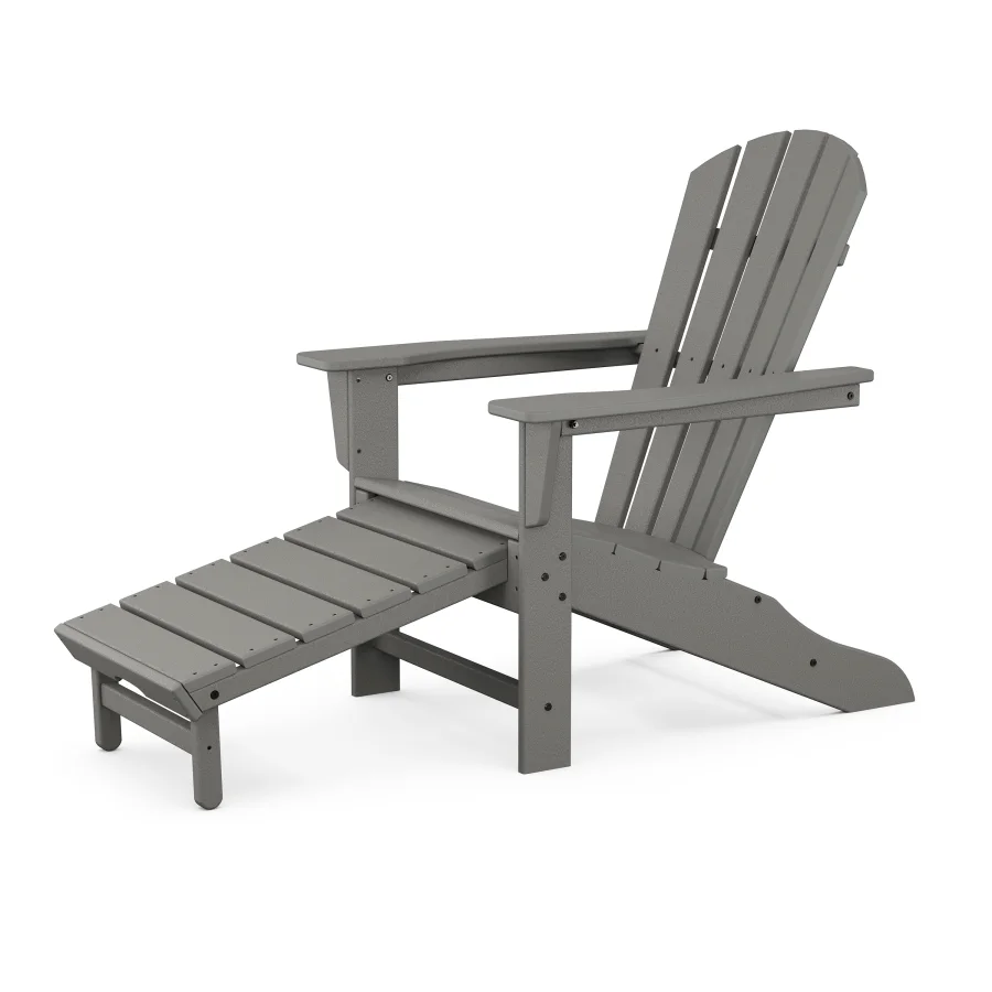 POLYWOOD Palm Coast Ultimate Adirondack with Hideaway Ottoman