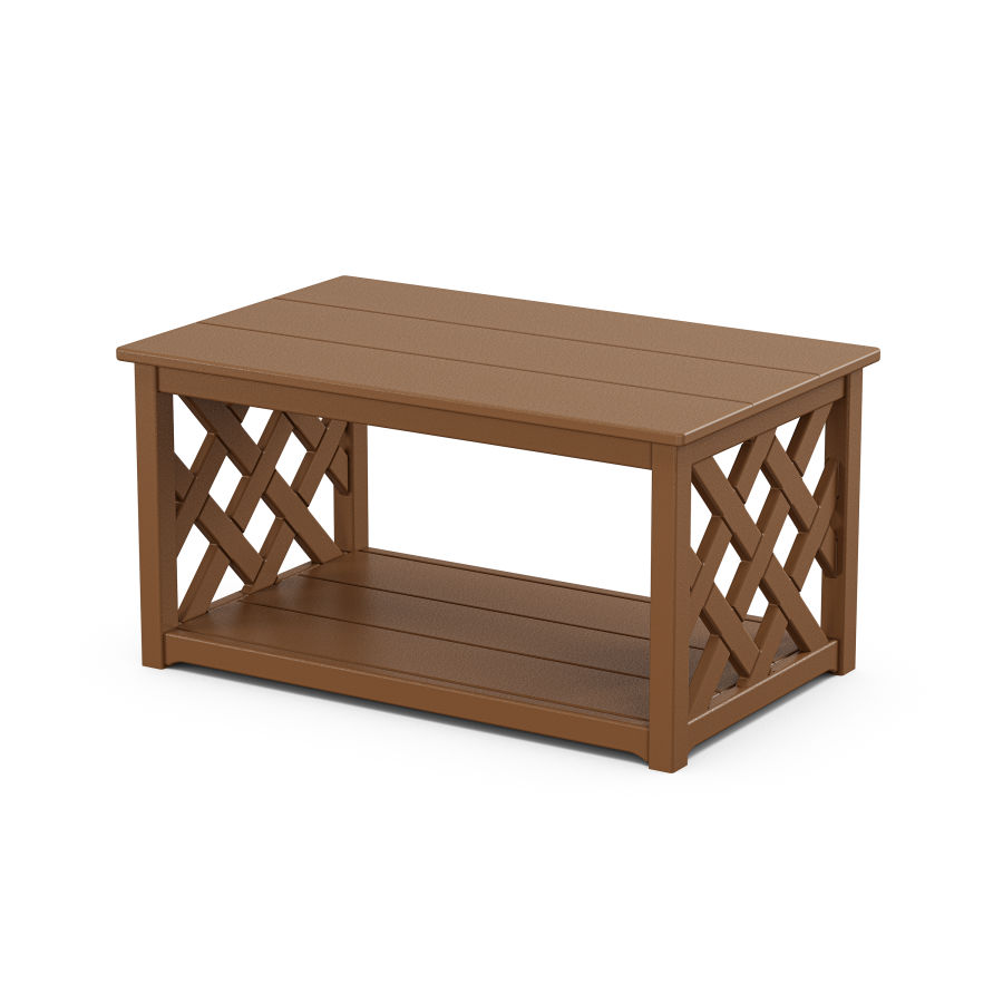 POLYWOOD Wovendale Coffee Table in Teak