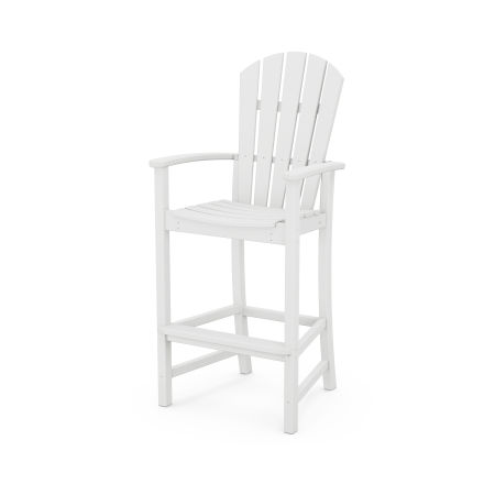 POLYWOOD Palm Coast Bar Chair in White