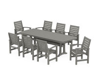 POLYWOOD® Signature 9-Piece Dining Set with Trestle Legs - PWS1500-1