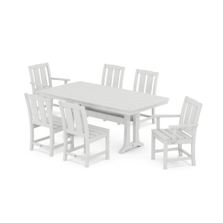 POLYWOOD Mission 7-Piece Dining Set with Trestle Legs in White