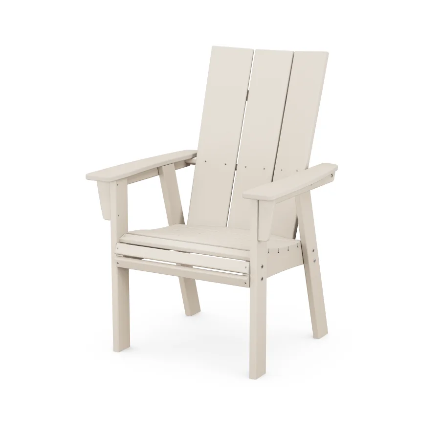 POLYWOOD Modern Adirondack Dining Chair in Sand