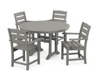 Polywood® Lakeside 5-piece Round Dining Set With Trestle Legs - Pws1124-1