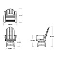 Thumbnail for Vineyard Curveback Adirondack Swivel Dining Chair