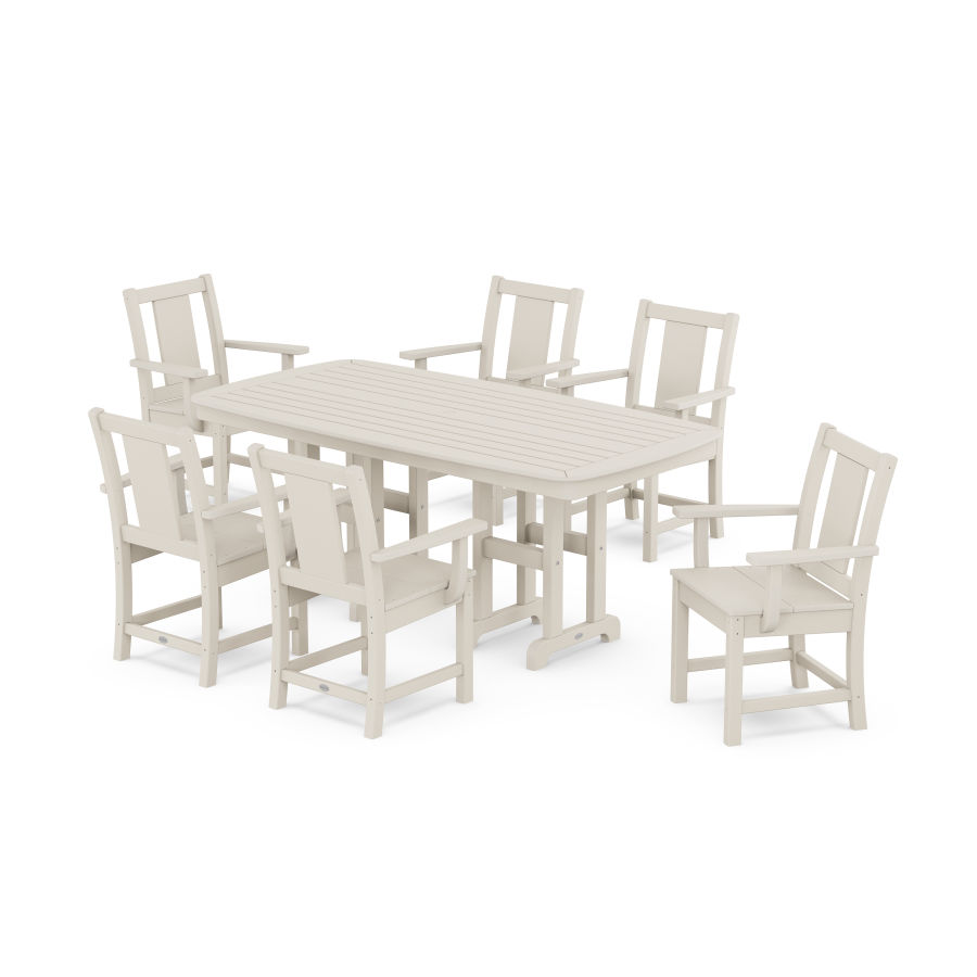 POLYWOOD Prairie Arm Chair 7-Piece Dining Set in Sand