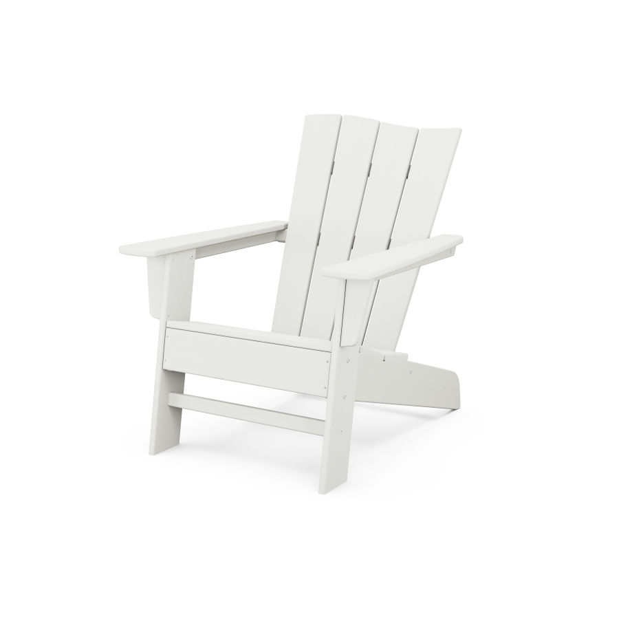 POLYWOOD The Wave Chair Left in Vintage White