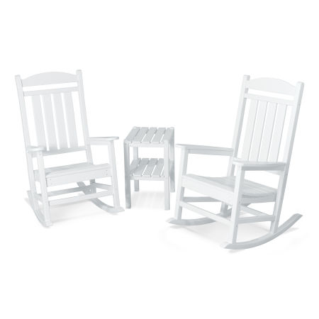 Presidential 3-Piece Rocking Chair Set in White