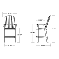 Thumbnail for Nautical Curveback Adirondack Bar Chair