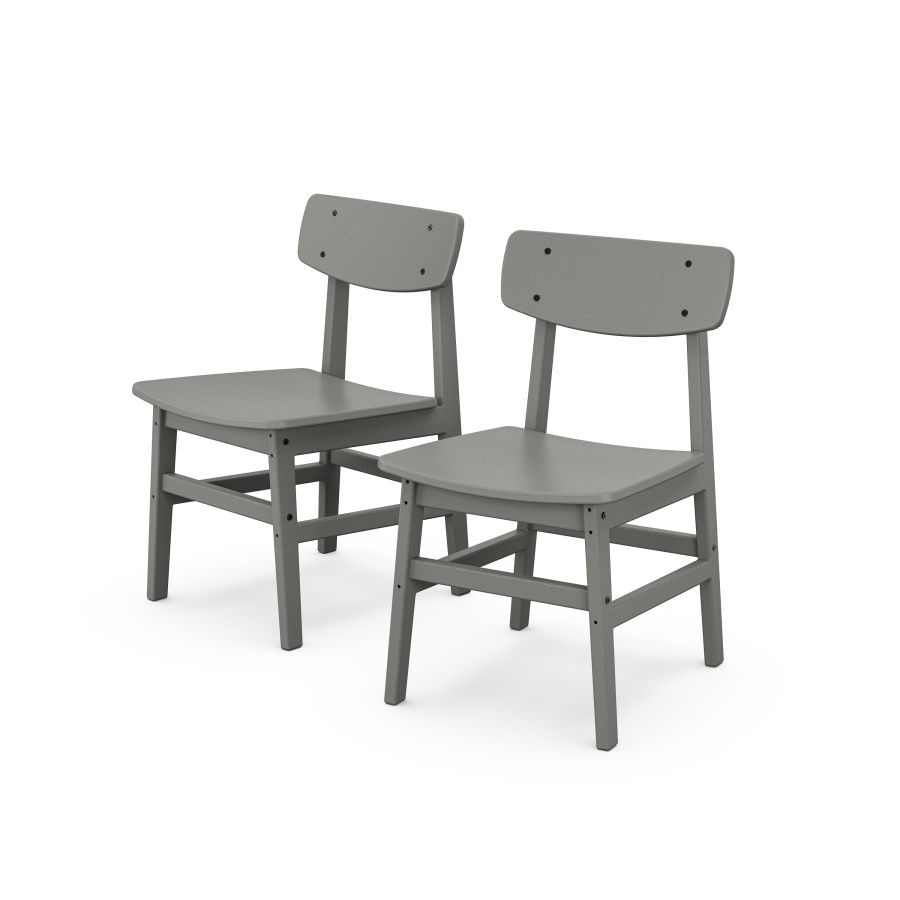 POLYWOOD Modern Studio Urban Chair 2-Pack in Slate Grey