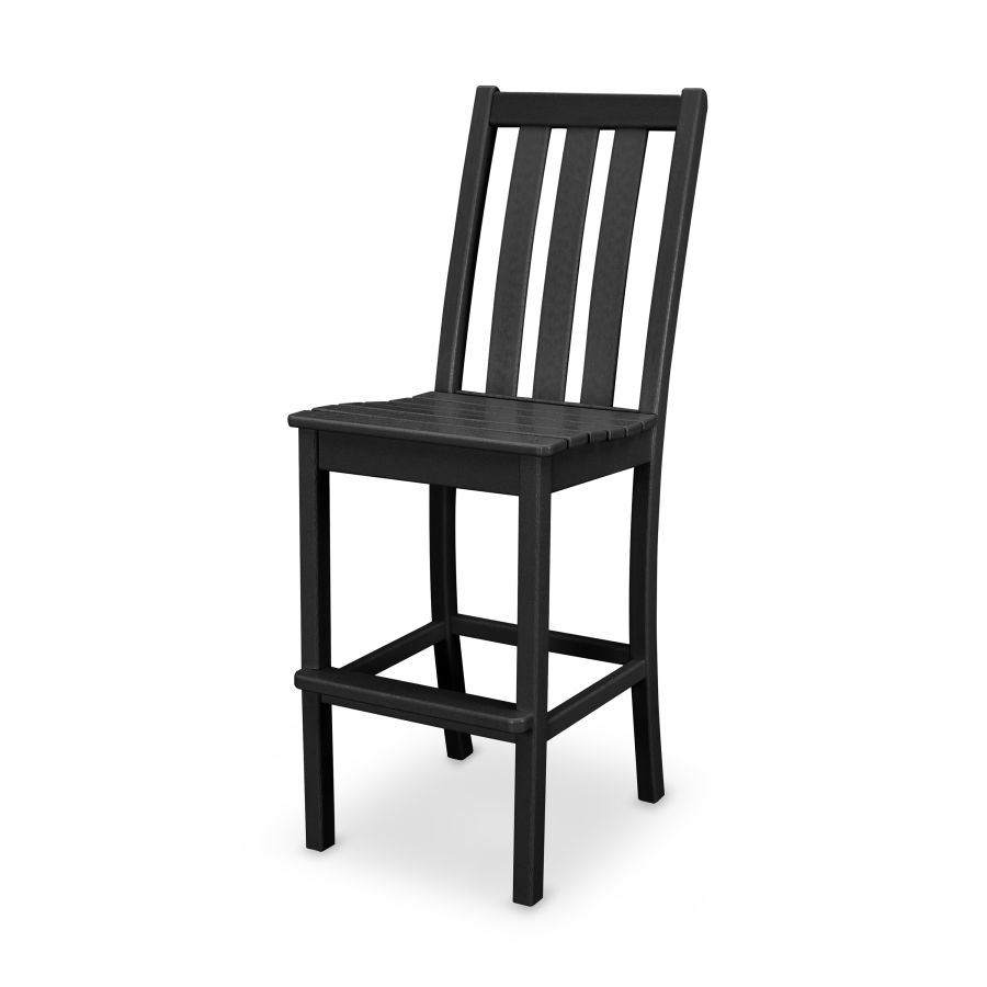 POLYWOOD Vineyard Bar Side Chair in Black