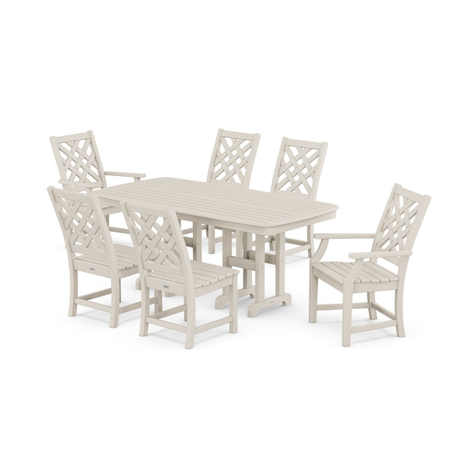 POLYWOOD Wovendale 7-Piece Dining Set in Sand