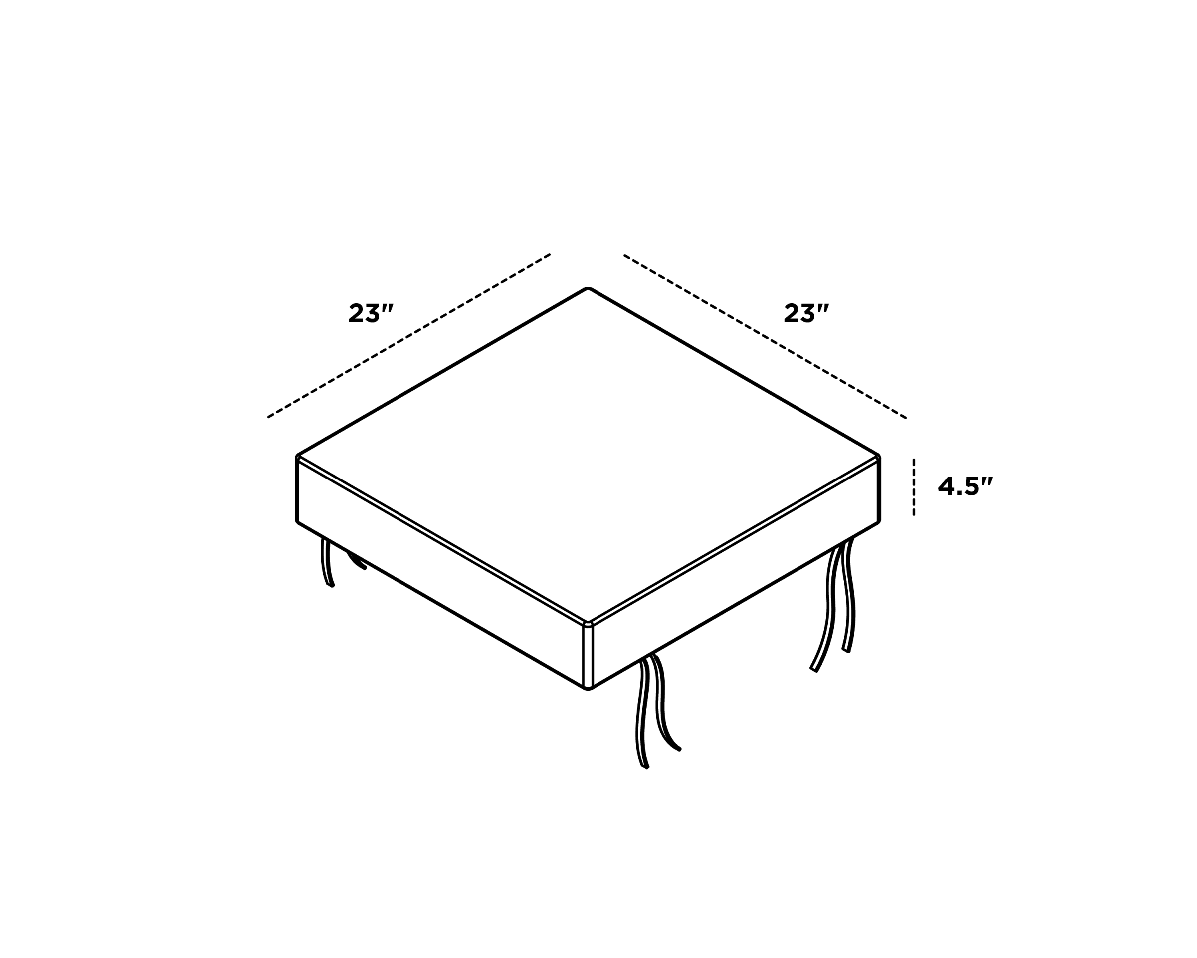 Dimensions for Modular Ottoman Cushion