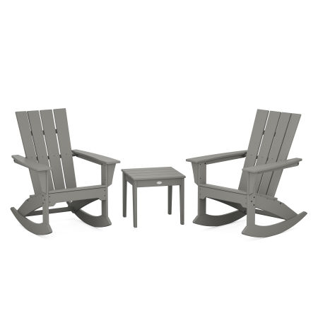 Quattro 3-Piece Rocking Chair Set in Slate Grey