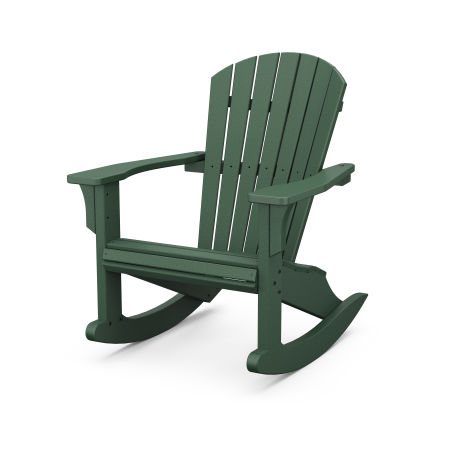 POLYWOOD Seashell Rocking Chair in Green