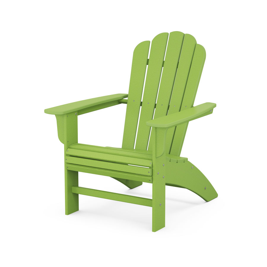POLYWOOD Cottage Curveback Adirondack Chair in Lime