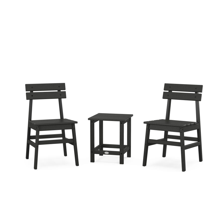 POLYWOOD Modern Studio Plaza Chair 3-Piece Seating Set in Black