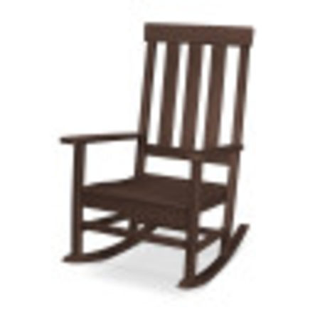 POLYWOOD Portside Porch Rocking Chair in Mahogany