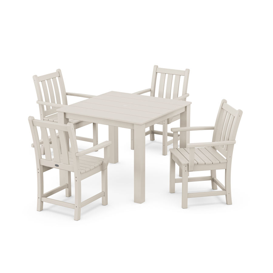 POLYWOOD Traditional Garden 5-Piece Parsons Dining Set in Sand