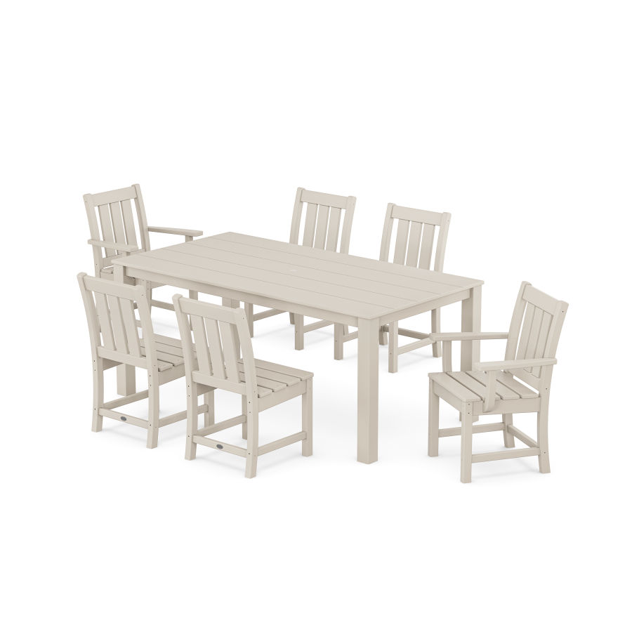 POLYWOOD Oxford 7-Piece Parsons Dining Set in Sand